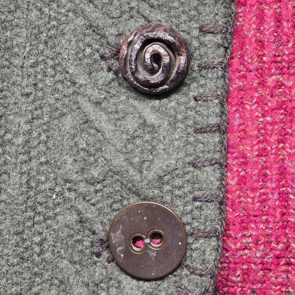Baabaazuzu Handmade Patchwork Vest Womens L Multicolor Colorblock Button Front - Picture 5 of 14